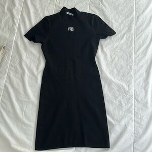 Alexander Wang mock neck tee dress in bodycon knit